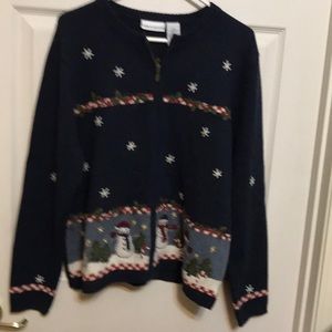 Croft & Barrow Christmas navy blue sweater large